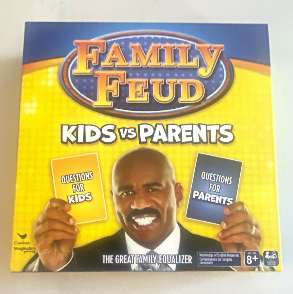 Cardinal Family Feud Kids vs Parents Board Game, Fast Money, Ages 8+, 2+